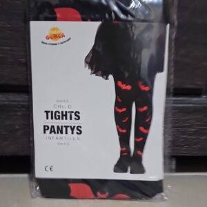 Black and Red Kids Tights